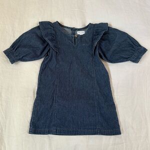 Miles the Label Girls Denim Ruffle Dress 4 Years